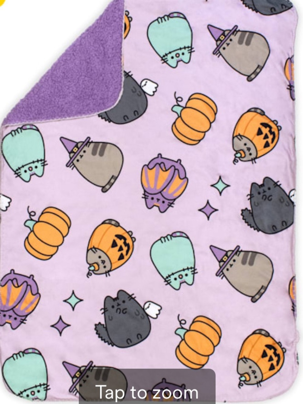 Pusheen Purple Pumpkin Blanket, NEW 2026 by Culture Fly